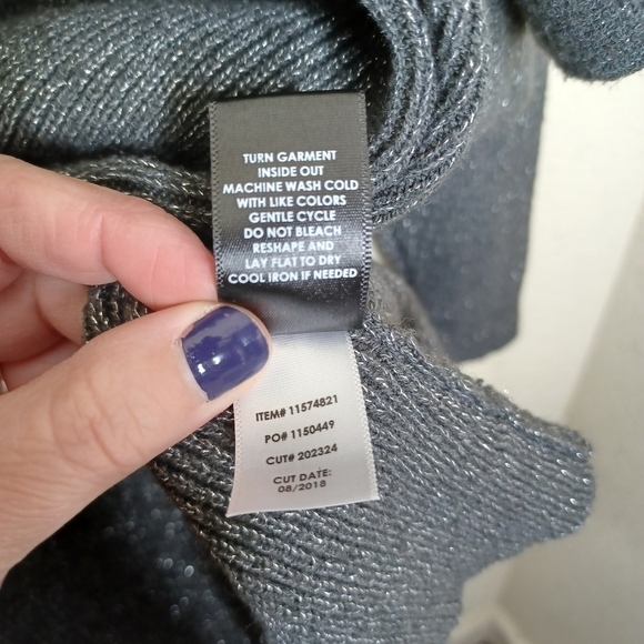 Torrid Grey Ribbed Shawl Drape Front Cardigan 1X - Picture 6 of 6